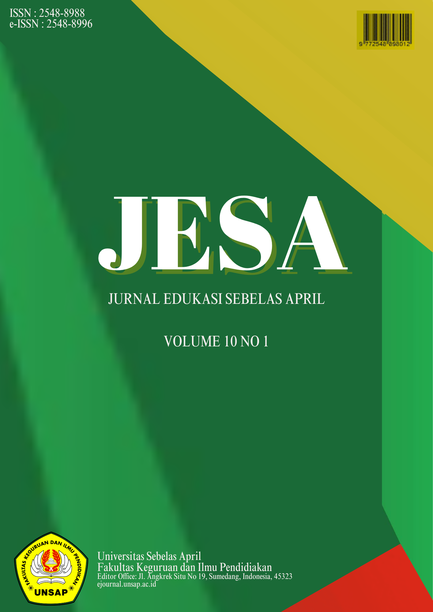 					View Vol. 10 No. 1 (2026): JESA - Jurnal Edukasi Sebelas April
				